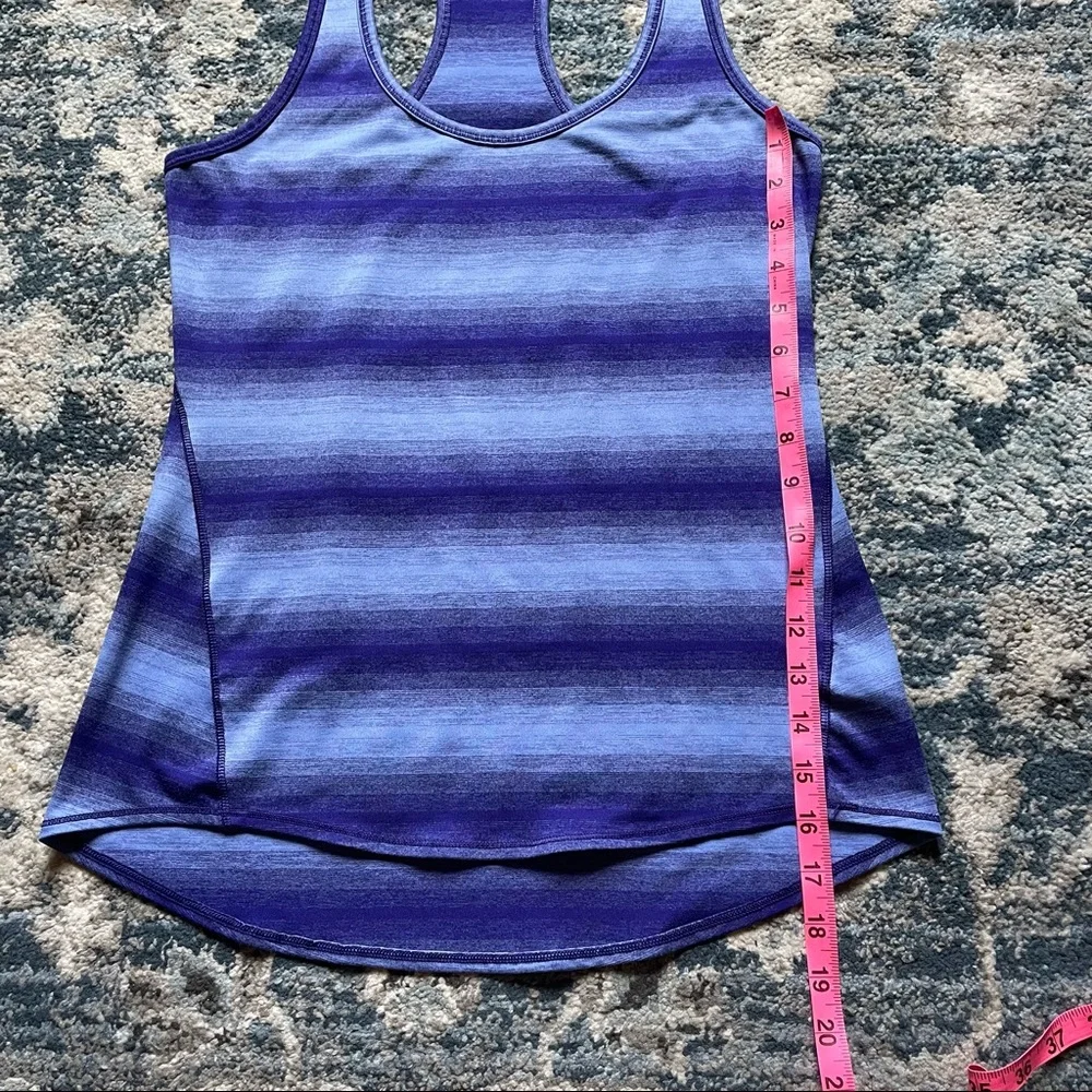 Athleta Chi Ombré blue stripe tank top small - Picture 10 of 11